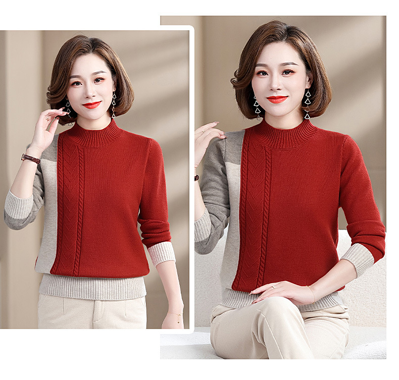 D7024 720K ÁO LEN NỮ TONTDI ÁO LEN MÙA XUÂN THU ĐÔNG TRUNG NIÊN THỜI TRANG NỮ G02 SẢN PHẨM MỚI
