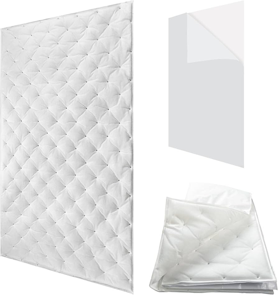 Car Soundproofing Cotton, White Cotton, Pressed Cotton, Windsor Cotton, Two-Component White Sound-Absorbing Cotton Material with Adhesive Backing, Exclusively for Cross-Border Supply