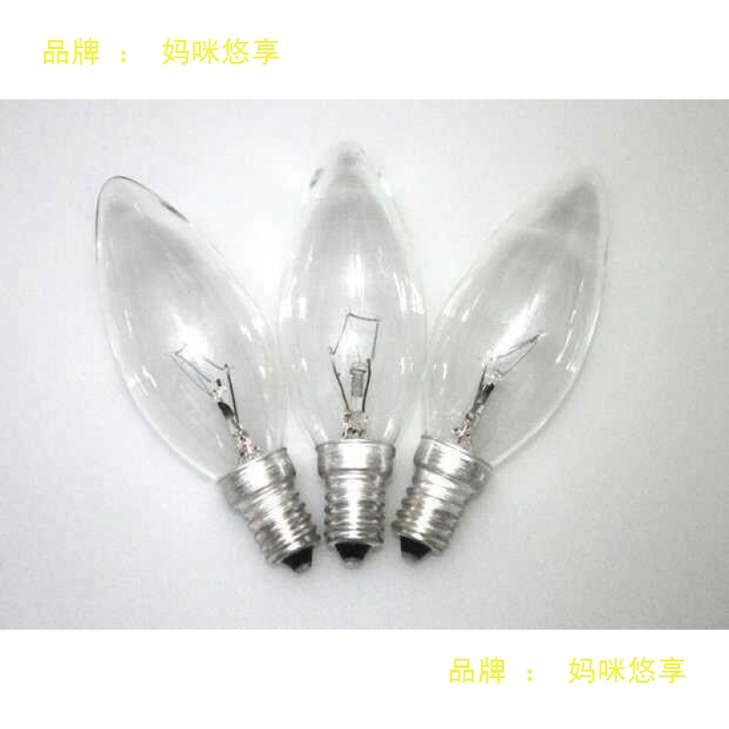 钨丝小灯泡E27/E14小螺口尖泡25W40普通球形触摸感应调光暖黄光量