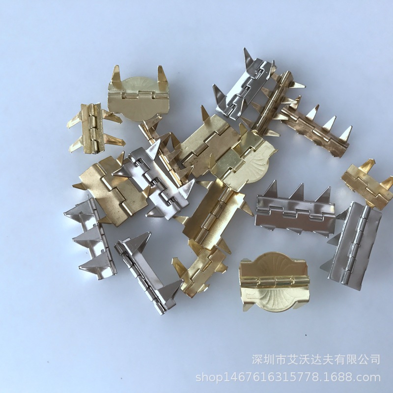 箱包五金配件 20*8mm青铜四爪合页 外贸原单 木盒铰链 礼品盒合页