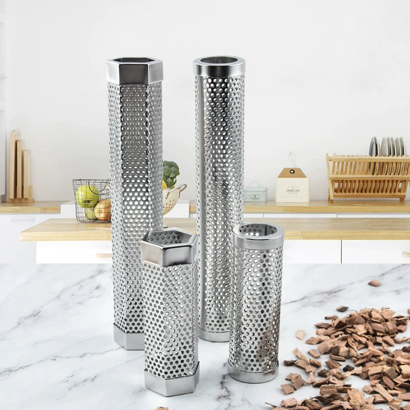 304 нержавеющая сталь круглая дымная трубка Smoker tube шестиугольник жареное мясо дымчатая труба инструмент для барбекю