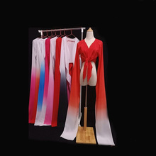 藏族舞水袖舞蹈服古典舞练功服儿童演出服装惊鸿舞甩袖成人上衣女
