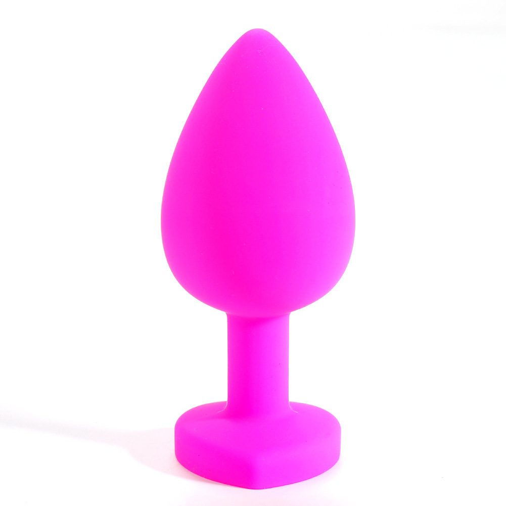 Silicone Anal Plug, Small Round Purple Unisex Rear Tease Toy — detail image 8