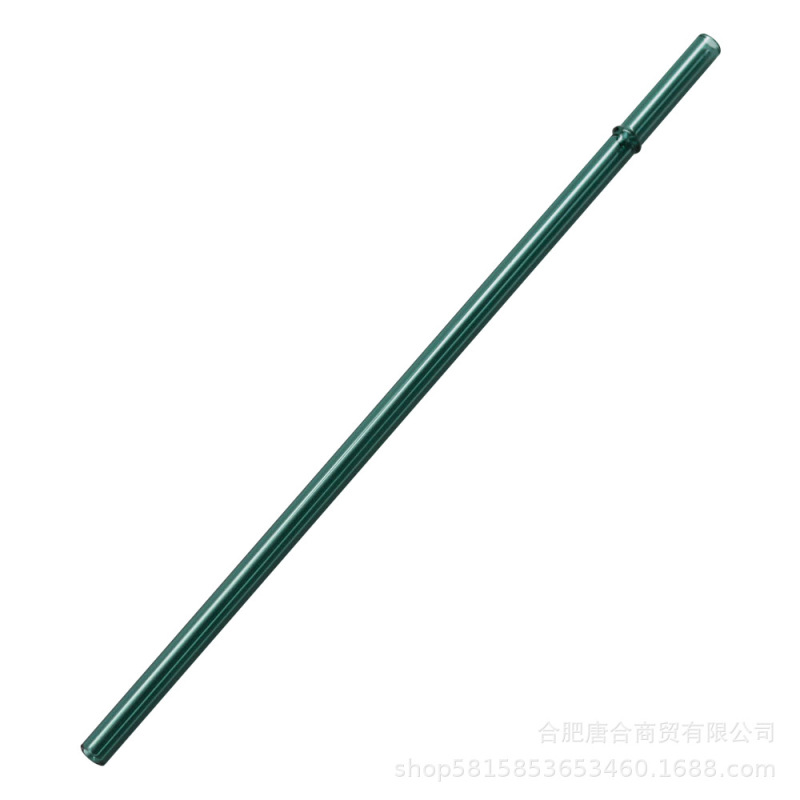 23cm長型耐熱ストローガラス循環再使用可能な飲用水管バックル付きストローカップ交換ストロー|undefined