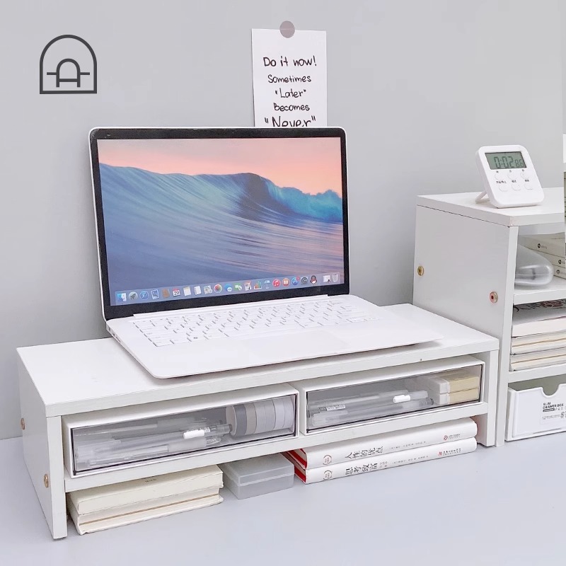 escritorio portátil elevación estante dormitorio buena oficina monitor de escritorio estante de almacenamiento de escritorio