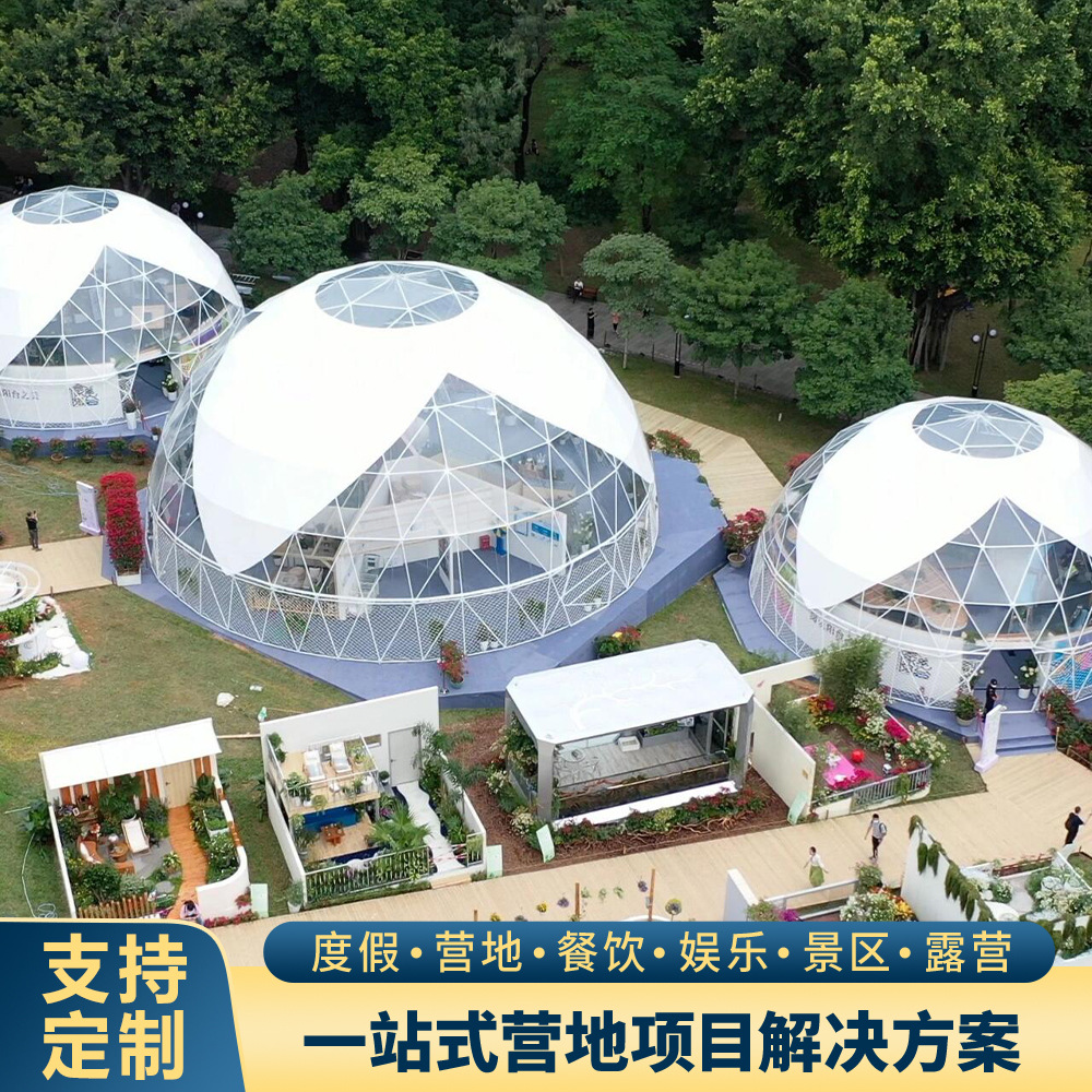 Carpa Domo Geodésico para Eventos con Estructura de Acero para Eventos al Aire Libre y Bodas image 1
