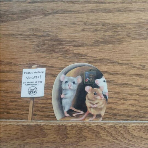 Jue-Fish International Trade Cross-Border Mouse Hole Sticker Home Kitchen Glass Creative Decorative Sticker Fun Sticker