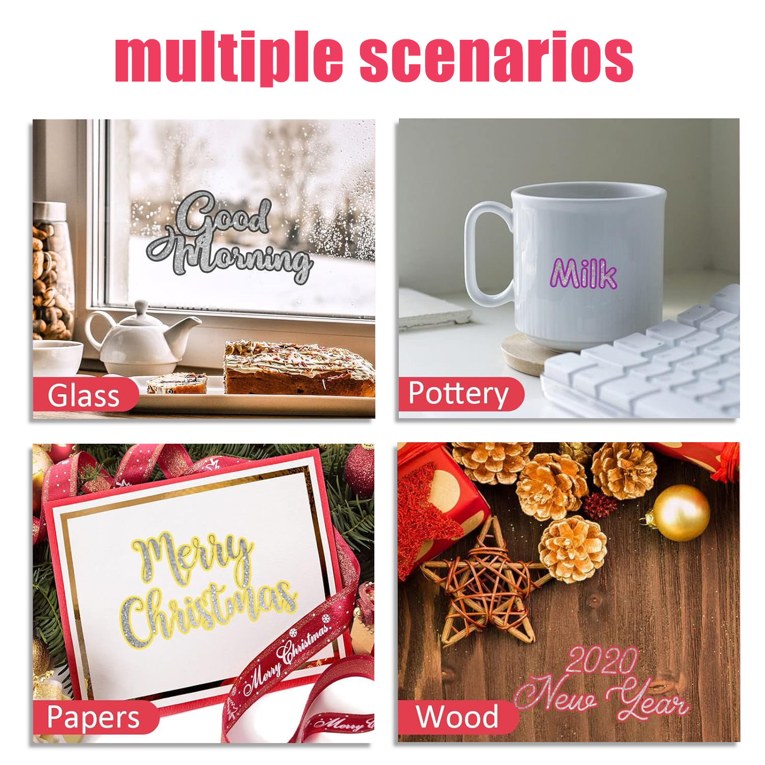 Bolígrafo de contorno de doble línea DIY bolígrafo de contabilidad de tarjetas de Navidad bolígrafo flash bolígrafo de resaltador de color de metal