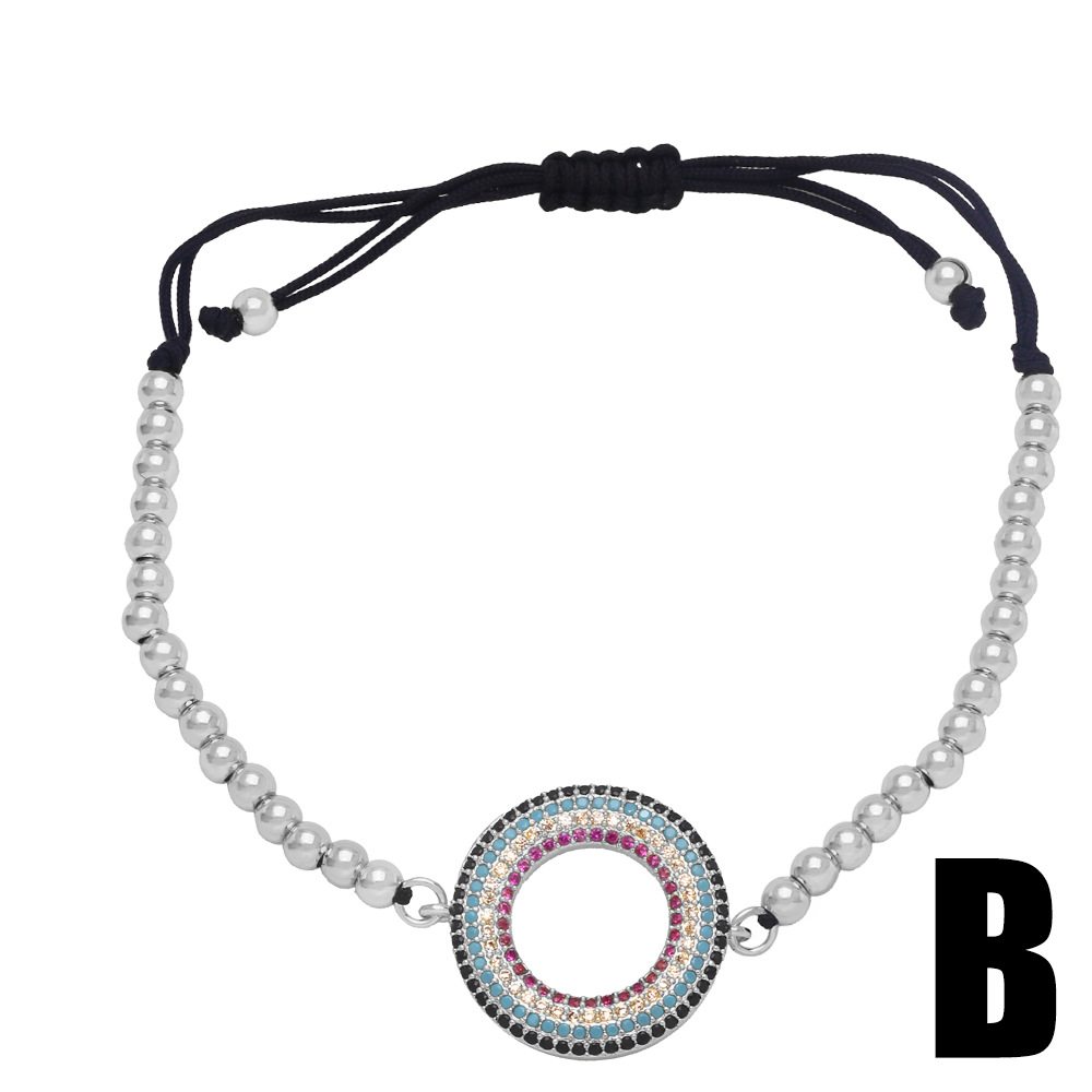 Fashion Circle Copper Bracelets Gold Plated Zircon Copper Bracelets