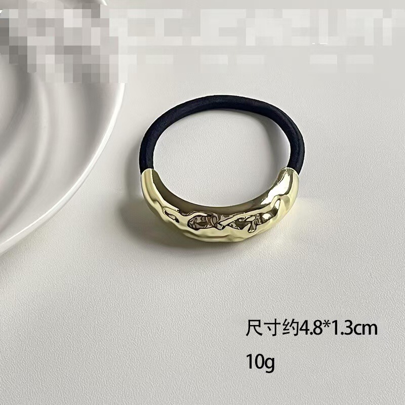 欧米の極めてシンプルで冷たい風の合金の環状の半円の髪の輪の髪の縄の女性の2025新型の高級感の髪の飾り|undefined