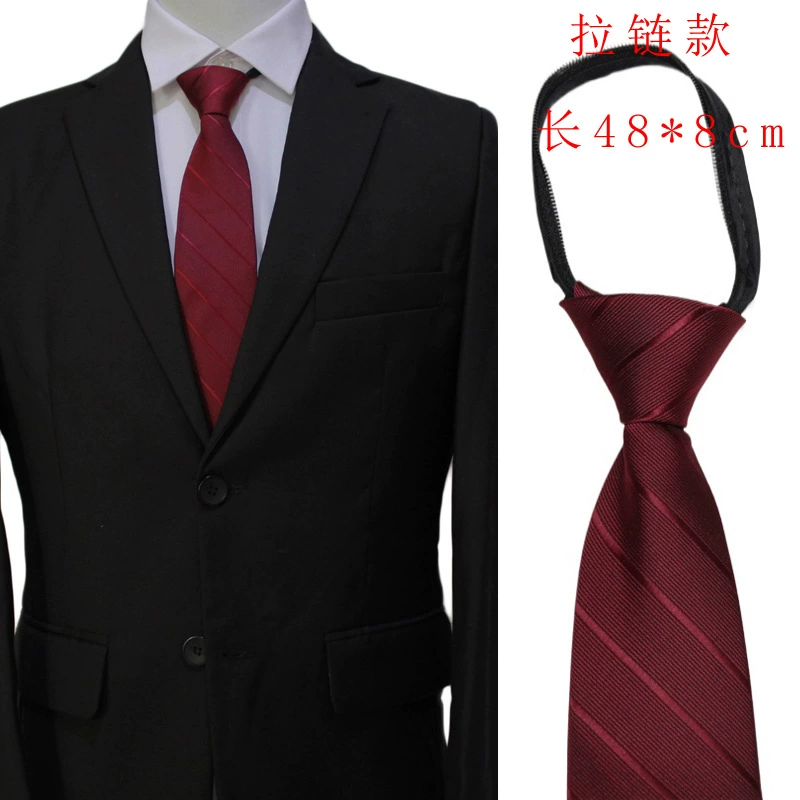 Classic suit jacket with zipper, blue black tie