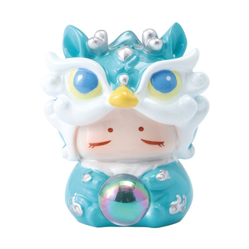 Ancient style and national trend, the auspicious beast comes to the world, a pearl from the East China Sea, blind box resin figure, unboxed, girl's heart, birthday gift wholesale