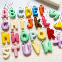 英文字母挂件烤漆吊坠手机链钥匙扣立体装饰材料DIY饰品配件