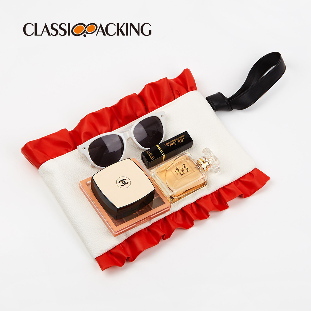 Japonés simple bolsa de lavado de gran capacidad empalme plegable diseño cuidado de la piel bolsa de almacenamiento salir bolsa de maquillaje portátil