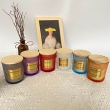 家用装饰欧式香薰蜡烛高级感无烟香氛浮雕玻璃杯香薰精油伴手礼