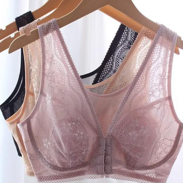 Plus-Size Thin Women's Underwear, Triangle Cup Bra, Breathable Mesh, Rabbit Ear Cup, Vest-Style, Comfortable, Wireless Bra Plus-Size Thin Women's Underwear, Triangle Cup Bra, Breathable Mesh, Rabbit Ear Cup, Vest-Style, Comfortable, Wireless Bra