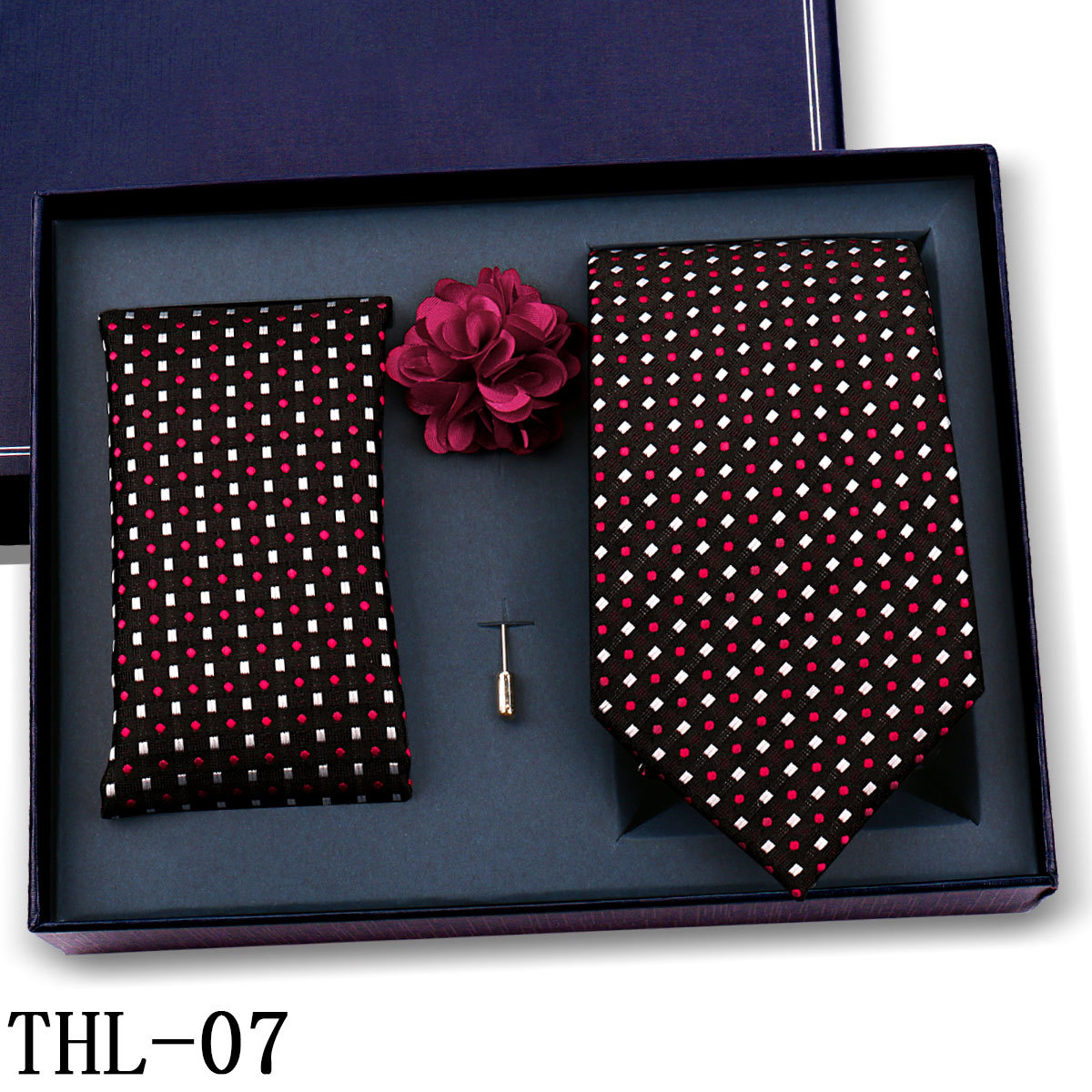 Juego de Corbata y Pañuelo para Hombre Poliéster para Bodas y Eventos de Negocios image 13