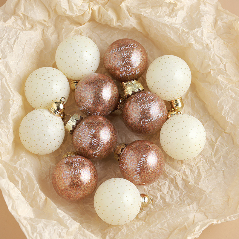 Bolas de decoración de árbol de Navidad vino de champán rojo bronce bolas de color bolas de ventanas de decoración de Navidad colgante