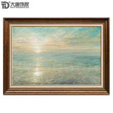 创作手绘客厅装饰画 北欧轻奢风格挂画 简美餐厅油画刀画海景N242