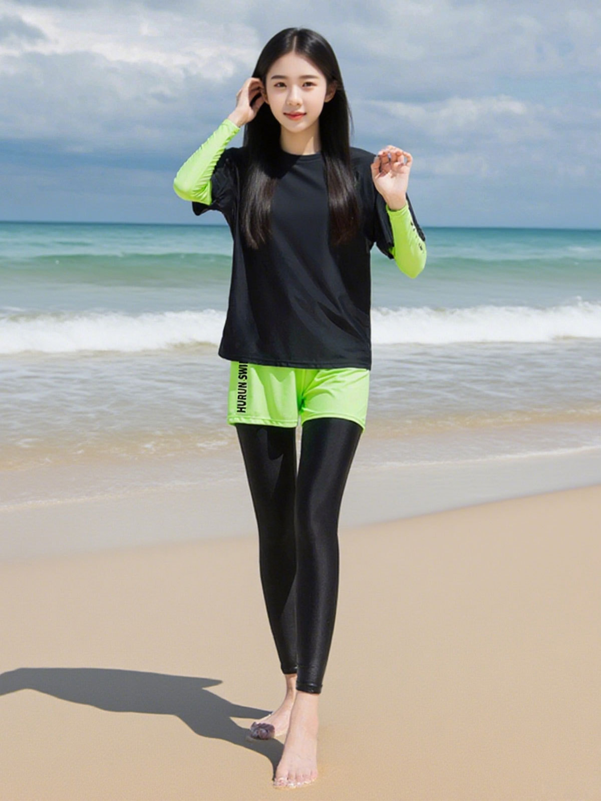 Traje de neopreno Traje de baño de manga larga para mujer Protector solar para hombre Pareja de secado rápido Traje de neopreno Pantalones Traje de medusa Traje de surf cálido