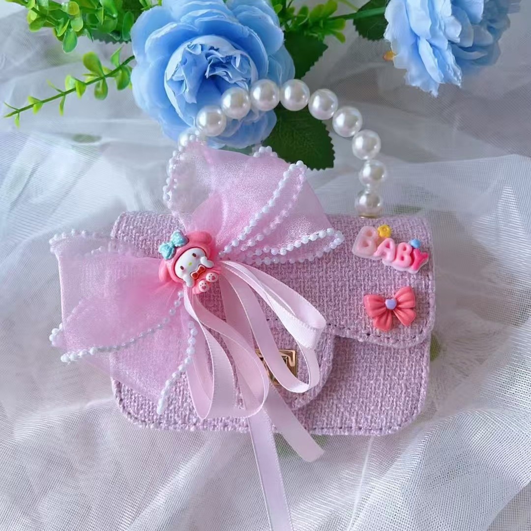 Melody bow bolso de princesa bolso de perla bolso de Año Nuevo bolso de cambio accesorios cadena de hombro