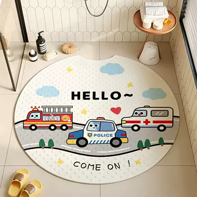 bathroom mat for children, shower: Avtomobil döşəmə paspasları - ysd-round-justice-guardian-corps-diameter-53cm