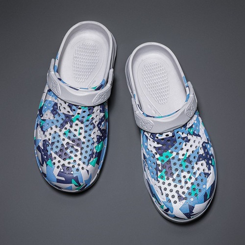 Summer one-legged Crocs men's sandals and slippers Men's thick-soled large-size Baotou dual-purpose beach shoes with a sense of excrement