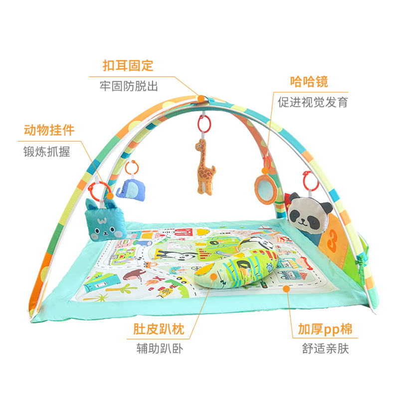 跨境亚马逊玩具婴幼儿健身架定制多动能围栏定做宝宝爬行垫游戏毯