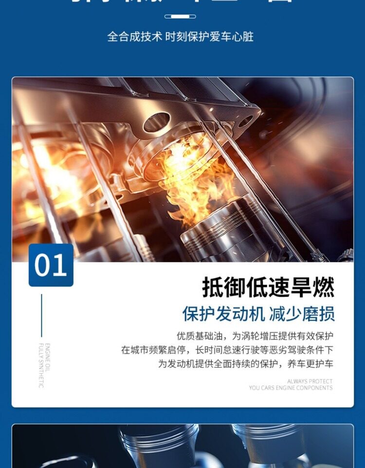 Suitable for fully synthetic CI-4 diesel engine oil 20W50 genuine product, other 8-liter large containers, other 5W40 for National VI trucks