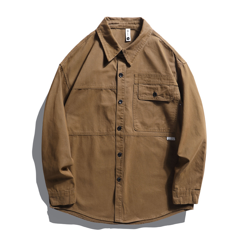 Men's Clothing supply of work shirt style jacket for men, spring and autumn style,loose casual long sleeved shirt for men_voghion.com