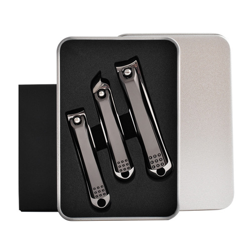 Nail scissors gift nail clippers stainless steel nail clippers curved mouth large gun black nail clippers can be marked