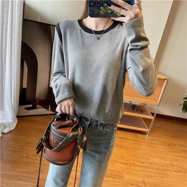 2023秋冬新作東門百合色系高弾ステッチで、快適で暖かい女性の5色のボトムシャツを作ります。