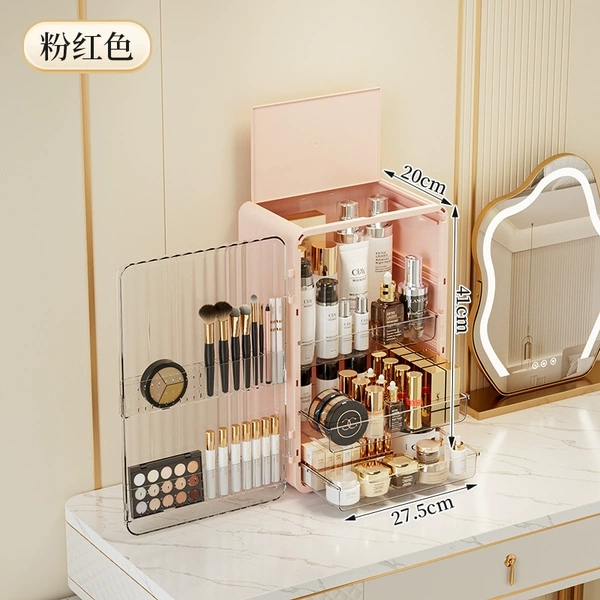 ❧۵♤♧۵❧Pink - Magnetic opening and closing cosmetic cabinet ❧۵♤♧۵❧