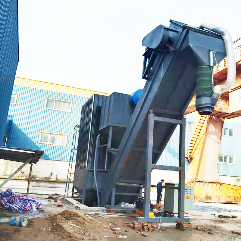 黑龙江铁路粉煤灰集装箱卸灰机 水泥倒库石灰石粉固定翻箱卸车机