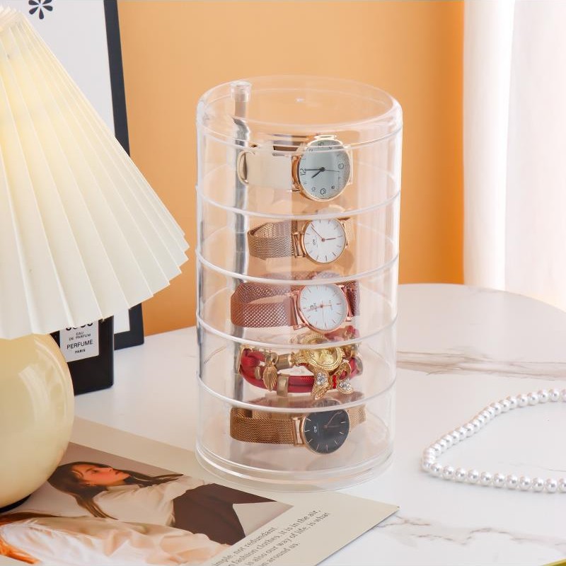 Watch Storage Box Rotating Multi-Layer Watch Collection Display Box Bracelet Strap Jewelry Storage Box