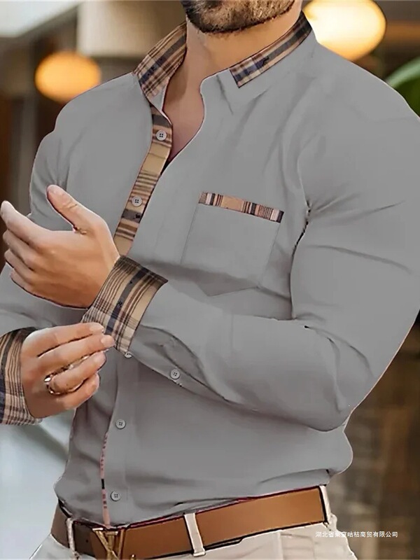 Men's Business Lapel Shirts, Office Casual Outdoor Street Shirts, Soft and Comfortable Men's High-Quality Tops Men's Business Lapel Shirts, Office Casual Outdoor Street Shirts, Soft and Comfortable Men's High-Quality Tops