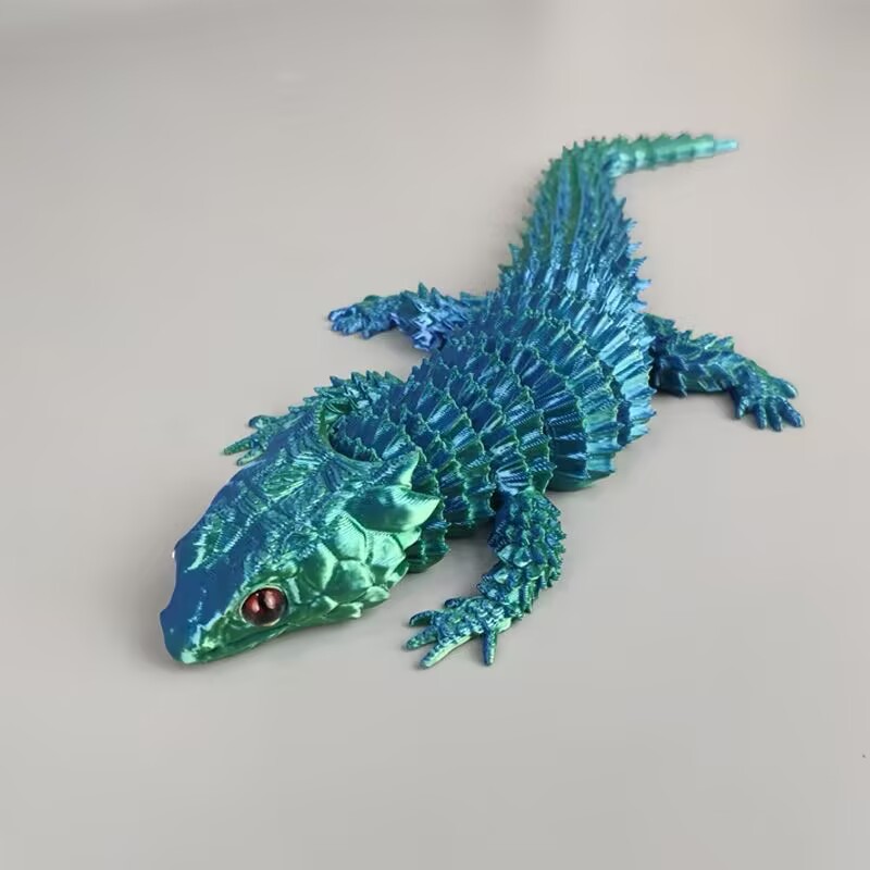 큰 가시 비늘 도마뱀 [파란색 녹색] 시뮬레이션 눈