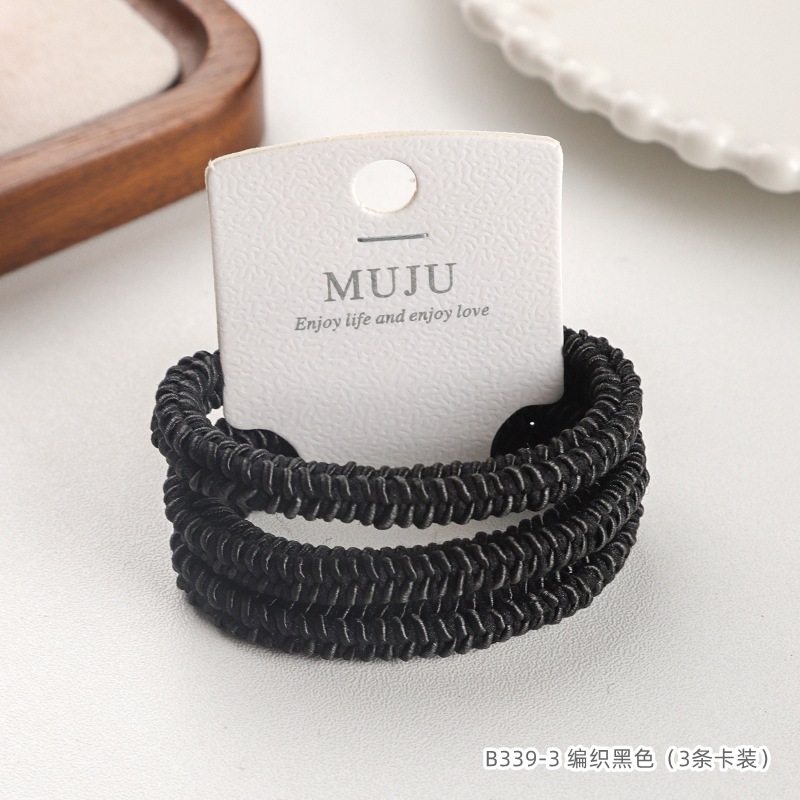 [Carga de tarjeta] sensación de alto nivel coreano de cabello de código de barras de moda de alta elasticidad de cabello anillo de cabello correa de cola de caballo