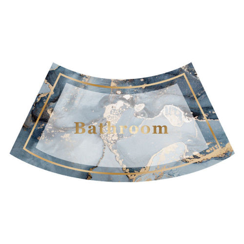 Bathroom curved floor mat, bathroom soft diatom mud absorbent mat, shower door non-slip quick-drying fan-shaped foot mat