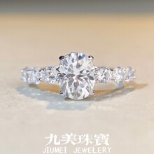 异形莫桑石戒指女S925纯银2克拉旦形鸽子蛋莫桑戒指抖音直播批发