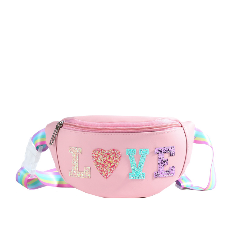 2025 nuevo bolso para niños letras de estilo extranjero, bolso de moda de sequillas para bebés, bolso de pecho popular coreano para niños y niñas
