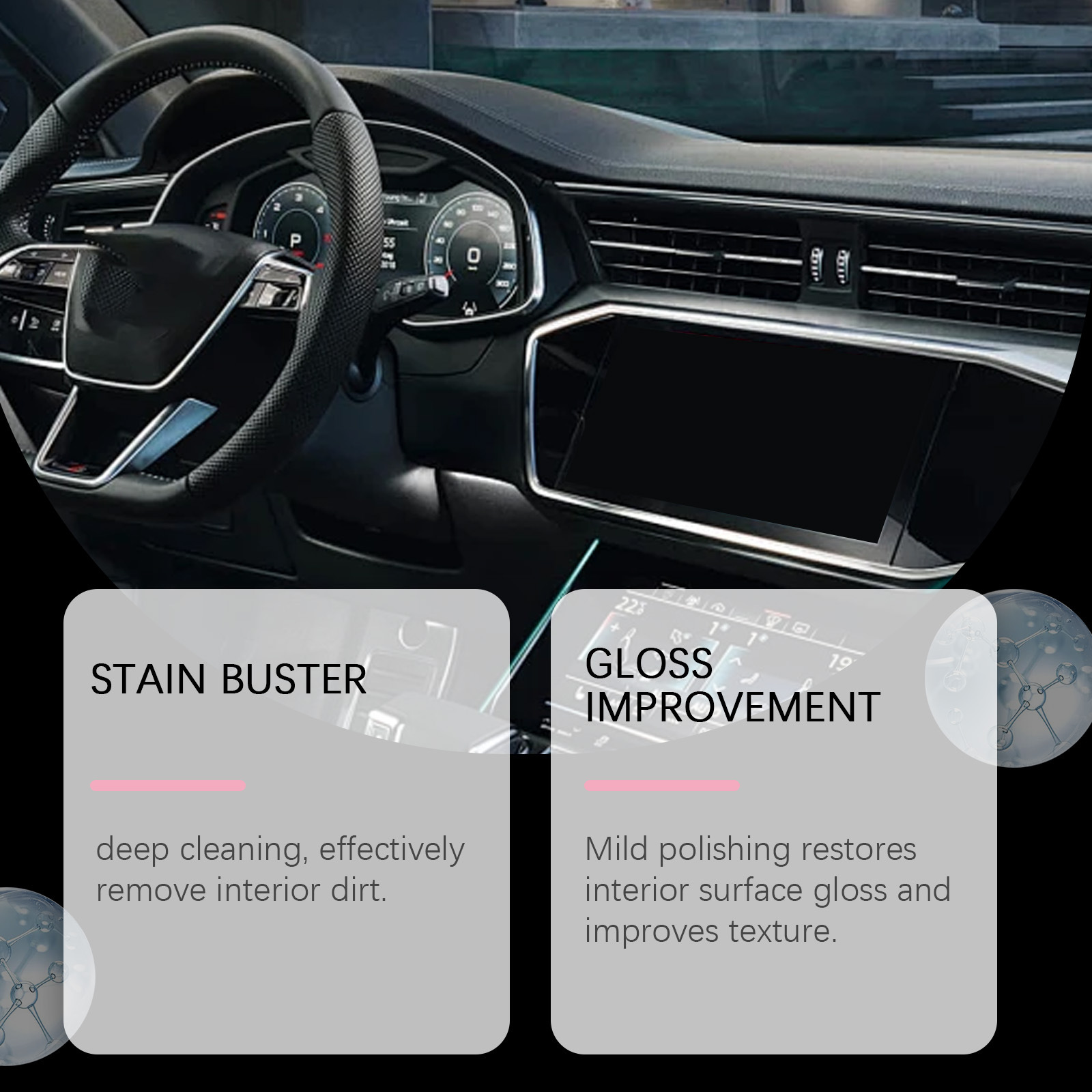 HOMONTH Car Interior Polishing Agent Car Interior Polishing Rejuvenation Decontamination Maintenance Maintenance Polishing Anti-fouling