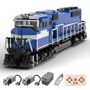 Building Blocks Cross-Border Moc-144909 Sd70Mac Conrail Train Model 2065 Particle Number/D