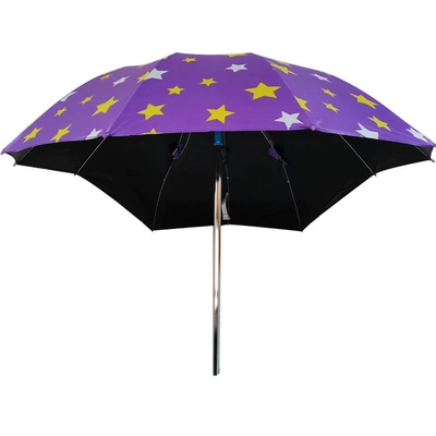 electric scooter, motorcycle, tricycle, bicycle, Elektromobil üçün ön şüşə çətiri (günlük) - purple-five-star-vinyl-extended-umbrella-single-umbrella-without-stand