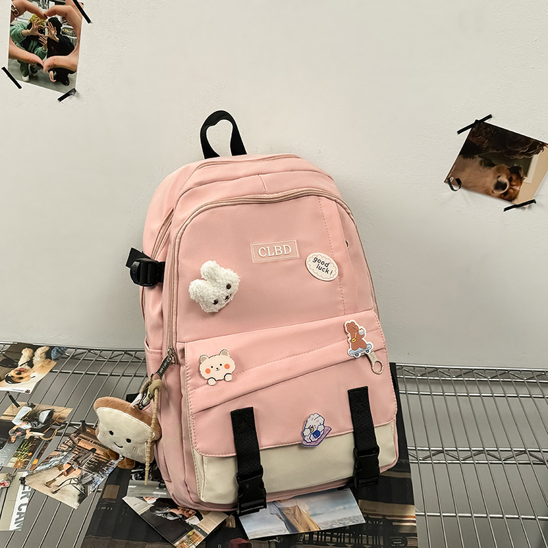 Nueva versión coreana de la mochila escolar japonesa de gran capacidad Harajuku para estudiantes de secundaria, mochila para clase