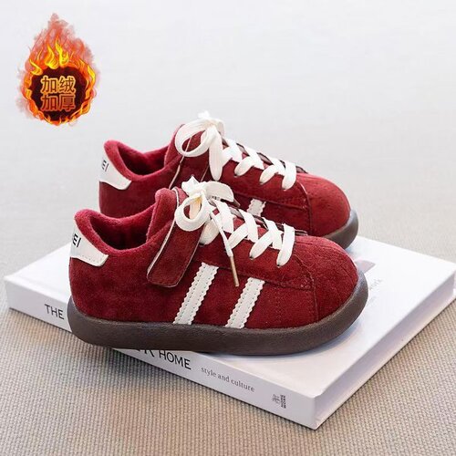 Children's Sports Shoes 2025 New Autumn/Winter Model Girls' Double Cotton Shoes Winter Fleece Boys' Shoes Baby Little Kids Shoes