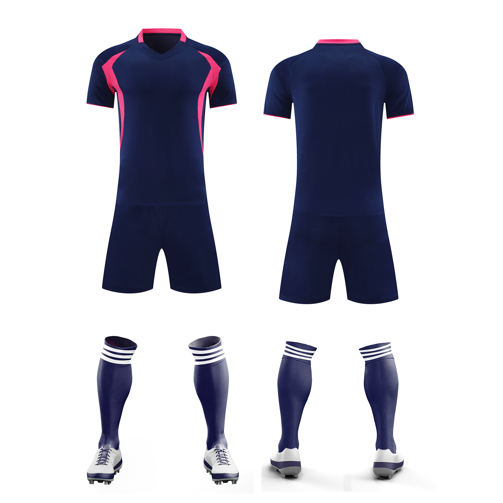 Ropa de entrenamiento de fútbol verano nuevo estudiante adulto ropa de correr al aire libre casual juego de secado rápido ropa de equipo número de impresión ropa de clase