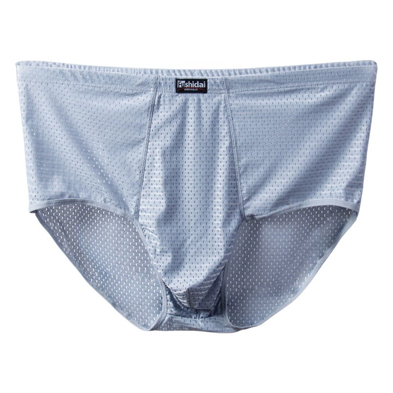 Ледяной шелк мужское треугольное трусики мужское сетчатое отверстие большого размера толстяк толстяк летом