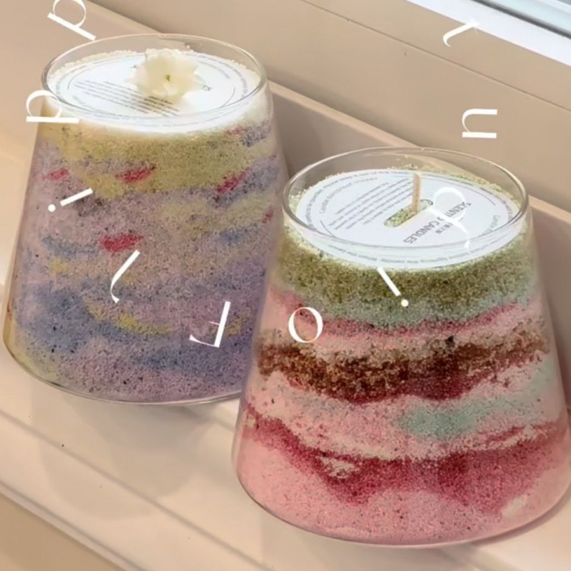 沙畫蠟燭材料包情人節女友生日節日香薰雪花蠟批發速賣通