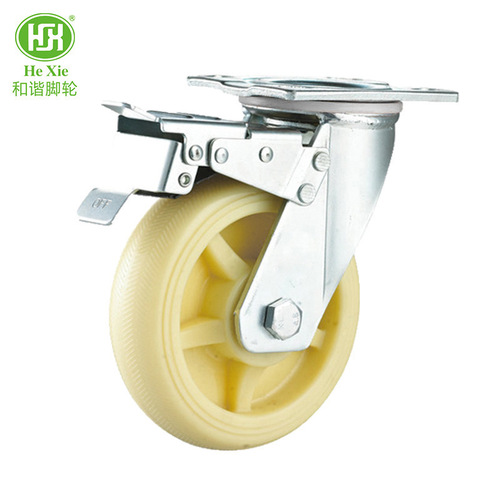 6-inch heavy-duty nylon casters, 8-inch push casters, 4-inch swivel casters, heavy-duty industrial casters, 5-inch white PP wheels